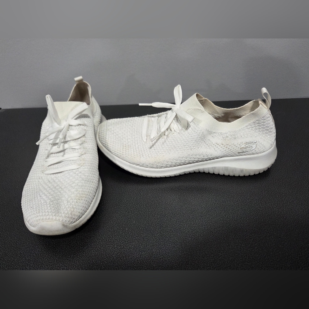 Skechers Ivory Knit Memory Foam Sneakers
